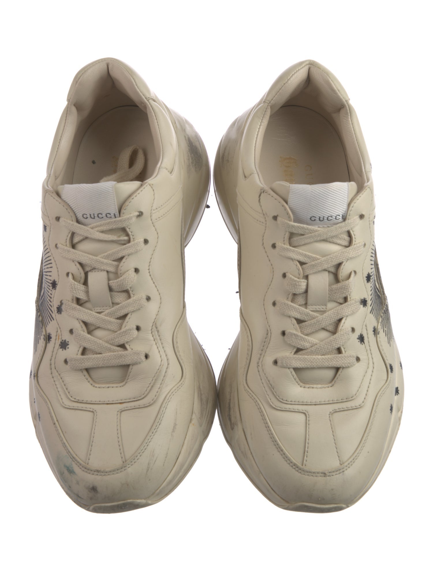 Gucci Web Accent Leather Sneakers